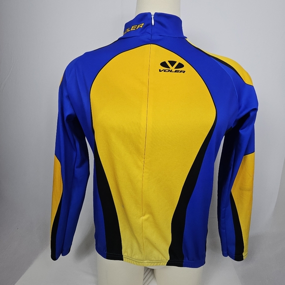 Voler women's Size 3XL 3/4 Zip Cycling Jersey Made in USA Blue Yellow and black - Picture 9 of 15